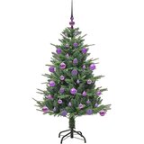 vidaXL Umjetno božićno drvce s rasvjetom i setom kuglica Zelena 120 cm | shoptok.hr