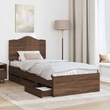  Krevetna konstrukcija Smeđi hrast 90 x 190 cm Inženjersko Drvo | shoptok.hr