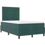  Okvir kreveta s madracem tamnozelene boje 120x200 cm baršun | shoptok.hr