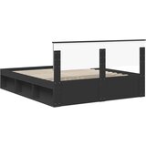  Okvir za krevet Crna 160 x 200 cm Čvrsto borovo drvo | shoptok.hr