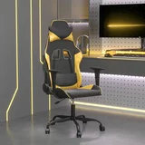  Masažna igraća stolica crno-zlatna od umjetne kože