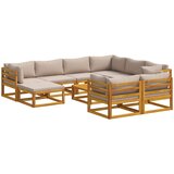  Set sofe 10 kom. Prirodna Čvrsto drvo akacije | shoptok.hr