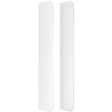  Vzglavje z ušesi belo 103x16x118/128 cm umetno usnje, (20793423) | Shoptok.si