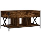 Stolić za kavu boja hrasta 100 x 55 x 50 cm od drva i metala | shoptok.hr