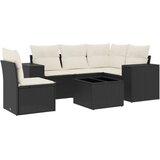  6-dijelni set vrtnih sofa s jastucima crni od poliratana | shoptok.hr