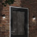  Vanjske zidne svjetiljke 2 kom crne od lijevanog aluminija | shoptok.hr