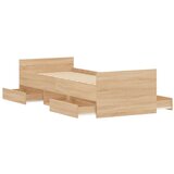  Kreveta s uzglavljem i podnožjem boja hrasta 75 x 190 cm | shoptok.hr