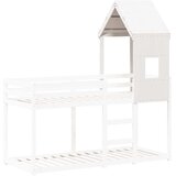 Krov za dječji krevet bijeli 60x89x134,5 cm masivna borovina | shoptok.hr