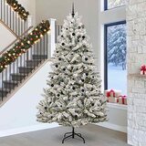  Umjetno božićno drvce Zelena i bijela 300 cm PVC i metal | Eponuda.com