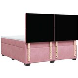 vidaXL Box spring postelja z vzmetnico roza 180x200 cm žamet | Shoptok.si