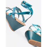 Shelvt Sandals with a fancy weave on a low wedge | shoptok.hr