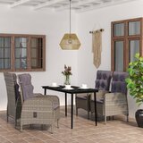  5-dijelni vrtni blagovaonski set s jastucima sivo-crni | shoptok.hr