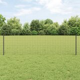 vidaXL Euro ograda s 11 U postovima siva 0.6x25 m čelik | shoptok.hr