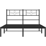  Metalni okvir za krevet s uzglavljem crni 160x200 cm | shoptok.hr