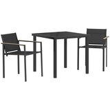  Set vanjskog namještaja 3 pcs Crna i antracit 80 x 80 x 73 cm | Shoptok.si