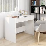 vidaXL Pisalna miza bela 101x50x76 cm iverna plošča Cene
