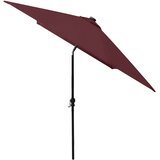  Vrtni suncobran s LED svjetlima i čeličnim stupom 2 x 3 m bordo | Eponuda.com