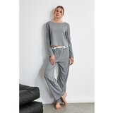 Trendyol Ženska pidžama set Pletene sive boje Cene