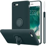 Cadorabo Ohišje, združljiv z Apple v tekoči zeleni barvi - zaščitni pokrov iz fleksibilnega silikona TPU z obročem, (20583711) | Shoptok.si