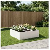 vidaXL Vrtna saksija Bijela 100 x 100 x 20 cm Čelična vrata - Bijela 100 x 100 x 20 cm | shoptok.hr