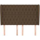  Uzglavlje s ušima tamnosmeđe 163x23x118/128 cm od tkanine | shoptok.hr