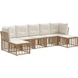  Set vanjskih sofa Prirodna Poliester - Prirodna bez stola | shoptok.hr