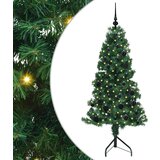 vidaXL Kotično umetno božično drevo Zelena 150 cm PVC in kovina | Shoptok.si