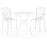  3-dijelni bistro set od lijevanog aluminija bijeli | shoptok.hr
