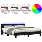  Krevetna konstrukcija Crni hrast 180 x 200 cm Konstruirano drvo | shoptok.hr