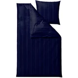 Tamno plava posteljina za krevet za jednu osobu/za produženi krevet od damasta 140x220 cm Noble –
