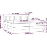  Box spring postelja z vzmetnico krem 200x200 cm blago, (20894658) | Shoptok.si