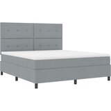 Box spring krevet s madracem svijetlosiva super king tkanina | shoptok.hr