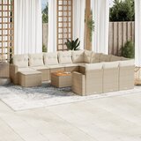 Maison Chic Seti vrtnega pohištva - Vrtna garnitura - Vrtni pohištvo set 13-delna z blazinami bež poli ratan, (21809778) | Shoptok.si