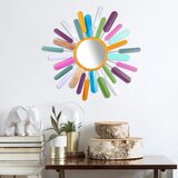 Wallity Zidna dekoracija Mirror Sun, 75x75 cm, Šarena Cene