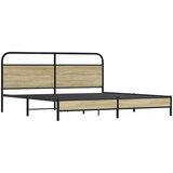  Metalni okvir kreveta bez madraca boja hrasta sonome 200x200 cm | Eponuda.com