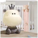 ONLI LED prigušiva dečija noćna lampica PUPPIES LED/3W/230V 25 cm nilski konj/siva Cene