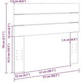 vidaXL Naglavna deska 75 cm iz masivnega lesa, hrast | Shoptok.si