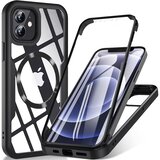 Techsuit ColorVerse 360 ​​MagSafe serija obostrana zaštitna maskica za iPhone 12 - crna | shoptok.hr