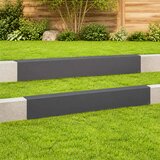 Profil za rubove vrta 2 kom. 100 x 20 x 15 cm Čelik Crna | shoptok.hr