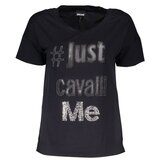 Cavalli Class JUST CAVALLI WOMEN'S SHORT SLEEVE T-SHIRT BLACK Cijene