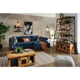 Hom`in KOTNA SEDEŽNA GARNITURA, šenilja temno modra | Shoptok.si