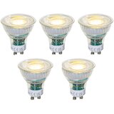 LUEDD Komplet 5 GU10 50mm zatemnitvenih LED žarnic prozornih 2,5W 450 lm 3000K Cene