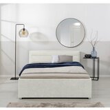 MID.YOU OBLAZINJENA POSTELJA 140 cm x 200 cm , les, kovina, umetna masa, tekstil krem barve | Shoptok.si