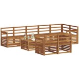  Set vanjskih sofa 9 kom. Prirodna Poliester | Shoptok.si