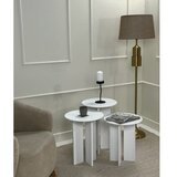 Hanah home Set klub stolova Leo, 2 komada, Prljavo Bijeli | Eponuda.ba