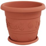  Saksije za biljke 6 pcs Crvena cigla Ø 26 x 21.5 cm Plastika | shoptok.hr
