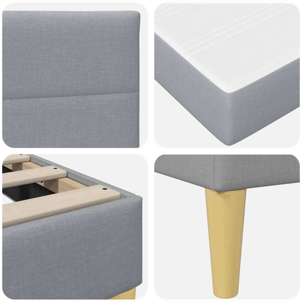  Okvir za krevet Svijetlo siva 160 x 200 cm Poliester | shoptok.hr