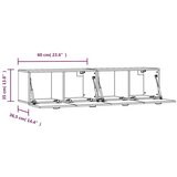  Stenska omarica 2 kosa rjav hrast 60x36,5x35 cm inžen. les, (20716857) | Shoptok.si