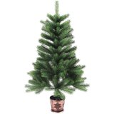 vidaXL Božično drevo med 150 LED z stojalom Zelena 90 cm PE | Shoptok.si