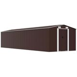  Vrtno spremište smeđe 257 x 990 x 181 cm od pocinčanog čelika | shoptok.hr